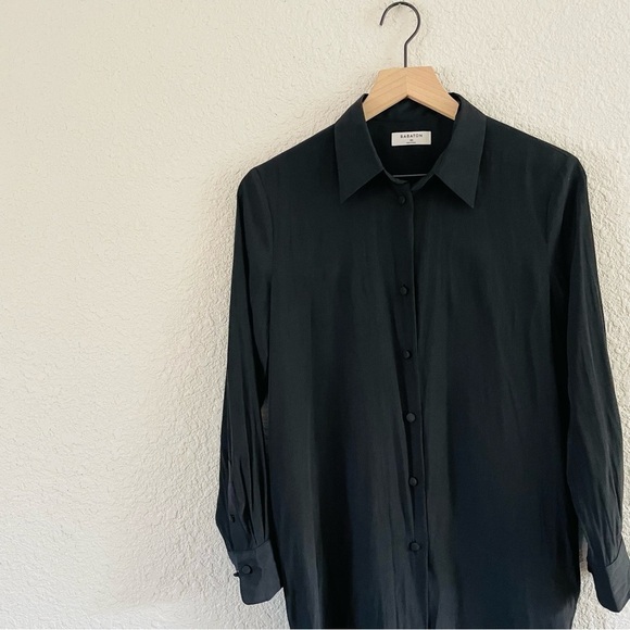 Babaton Toned Black Button Up Blouse - Picture 11 of 16
